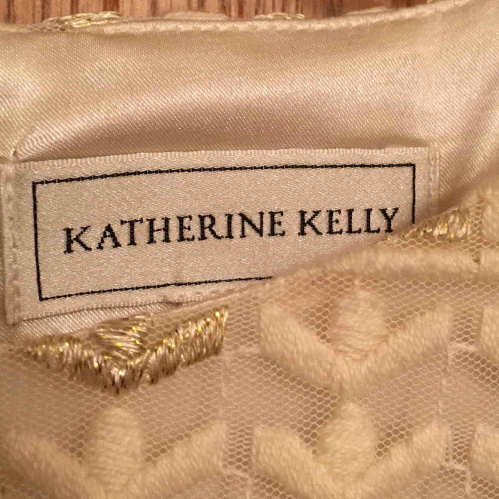 Cream and gold metallic dress - Picture 3 of 5